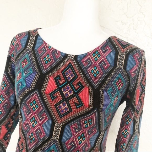 EVEREVE Papillon Geometric Sweater Tunic Dress s - Picture 6 of 9